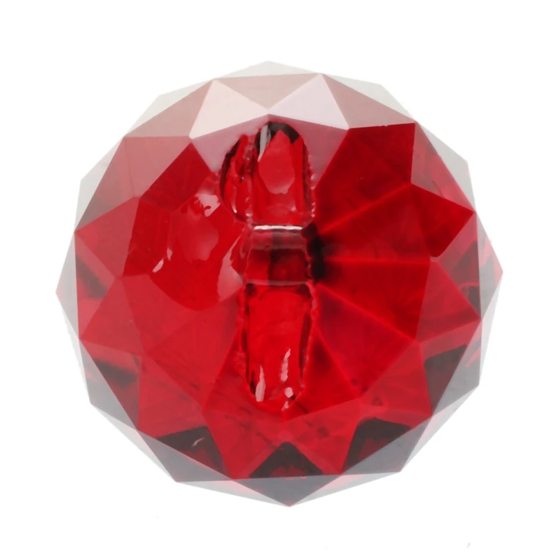 2 елемента призми от червена кристална топка е с диаметър от 30 мм
