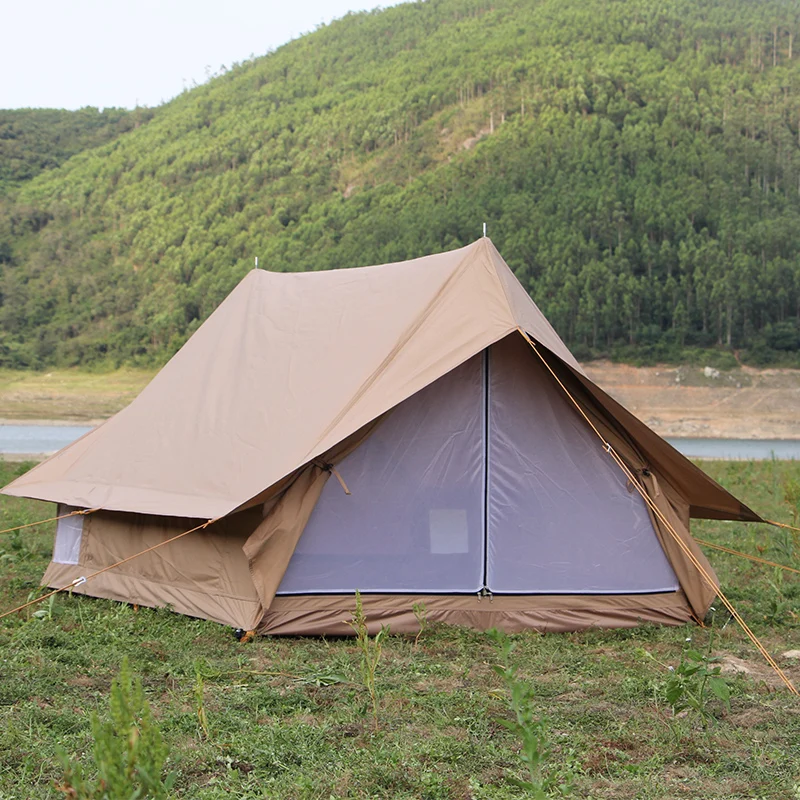 2-местната А-образна палатка за къмпинг и палатка-раница