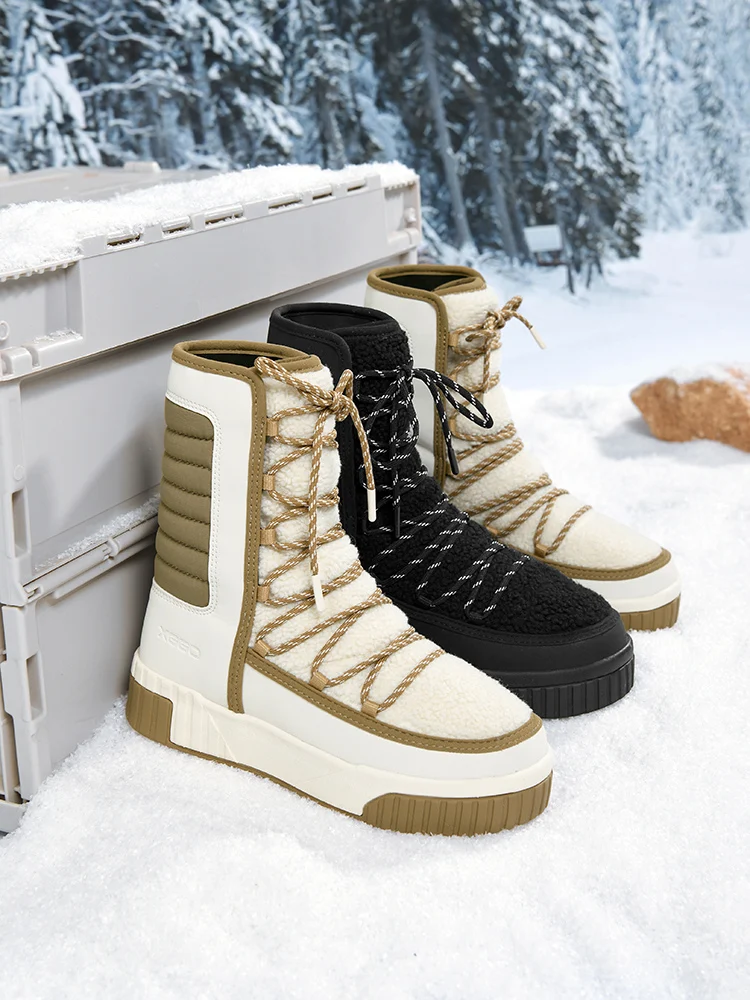 2023 Нови персонализирани зимни обувки, улични топли обувки, зимни обувки в стила на отношение, каубойски ботуши със защита от хлъзгане върху дебела подметка