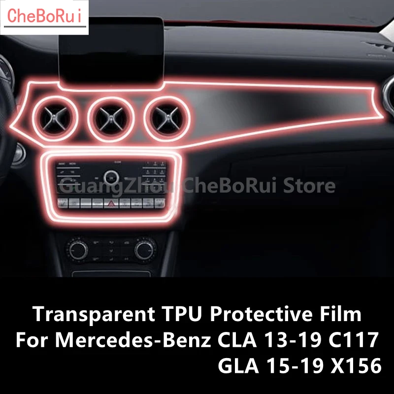 За Mercedes-Benz CLA 13-19 C117/GLA 15-19 X156 Централна Конзола вътрешността на Колата Прозрачен Защитен Филм От TPU За ремонт От надраскване